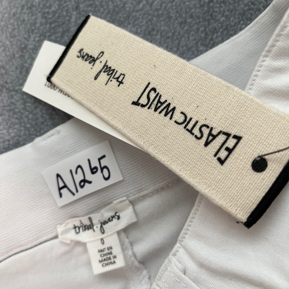 Tribal Womens White Ankle Jeans size 0 Skinny Preppy Minimalist Capsule - Picture 4 of 8